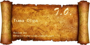 Tuma Olga névjegykártya